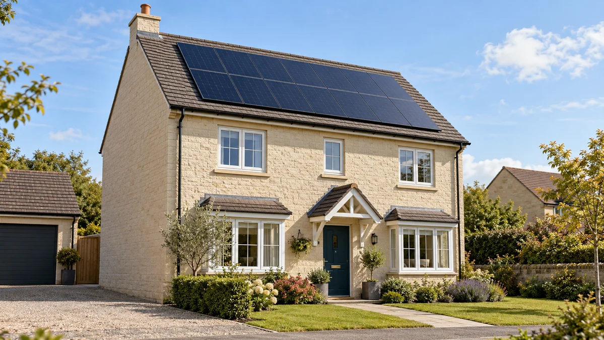 Roof-mounted solar installation concept — AI-generated example imagery
